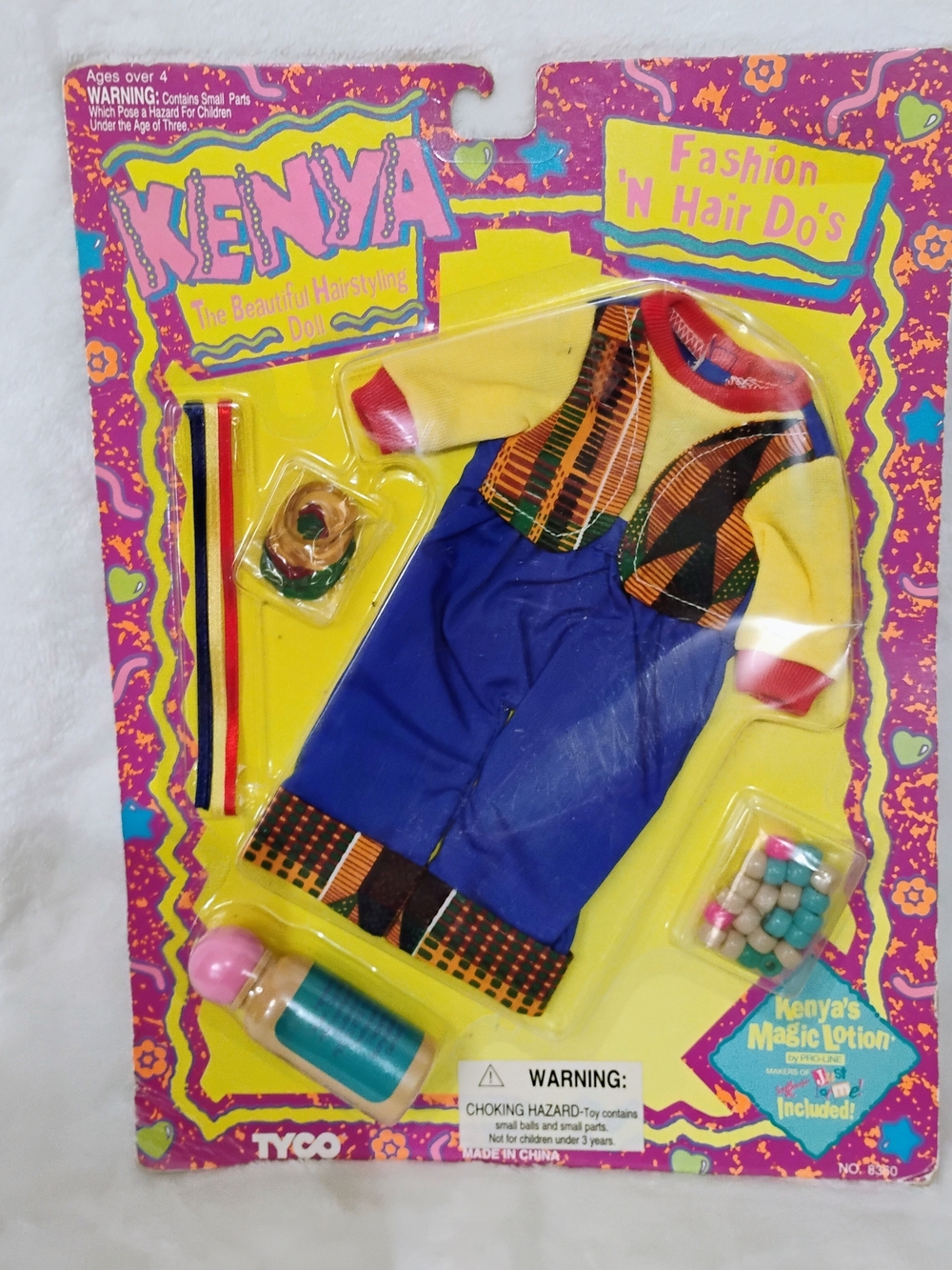 Vtg‎ 90s Tyco Kenya Hairstyling Doll Clothes Set NEW Sealed NOS Black Beauty O